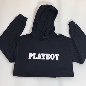 Black playboy hoodie